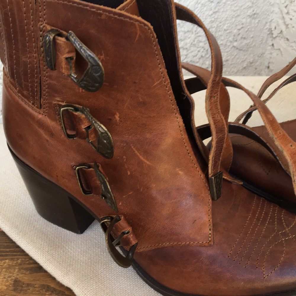 Steve Madden Leather Prairie Boots Fits 8.5 9 - Picture 10 of 12